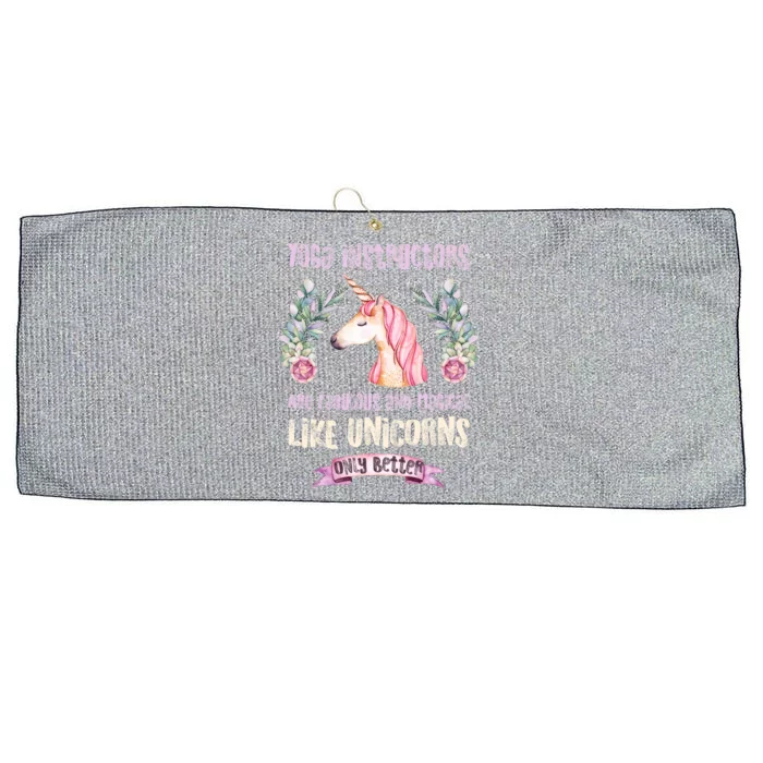 Yoga Instructors Gift Fabulous Magical Unicorn Gift Large Microfiber Waffle Golf Towel