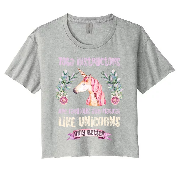 Yoga Instructors Gift Fabulous Magical Unicorn Gift Women's Crop Top Tee