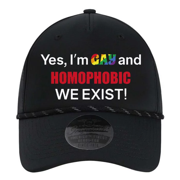 Yes I’m Gay And Homophobic We Exist LGBT Apparel Performance The Dyno Cap