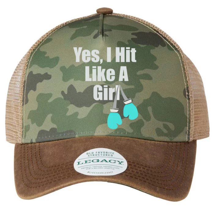 Yes I Hit Like A Funny Boxing Match Sports Gift Legacy Tie Dye Trucker Hat