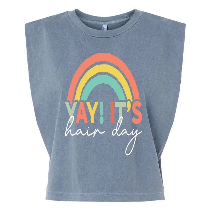 Yay It's Hair Day Hair Stylist Hairdresser Garment-Dyed Women's Muscle Tee