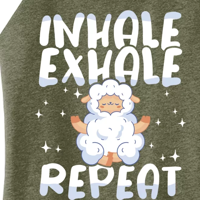 Yoga Instructor Inhale Exhale Repeat Meditation Yoga Gift Women’s Perfect Tri Rocker Tank