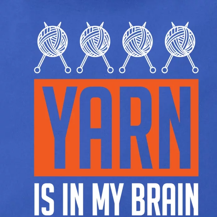 Yarn Is In My Brain Funny Crochet Gift Crocheting Lover Great Gift Zip Tote Bag