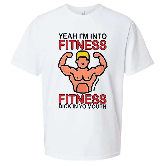 Yeah I’M Into Fitness Fitness Dick In Yo Mouth Sueded Cloud Jersey T-Shirt