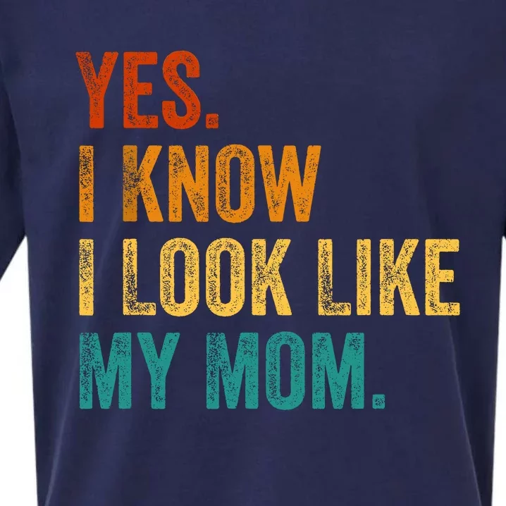 Yes I Know I Look Like My Mom Funny Sueded Cloud Jersey T-Shirt