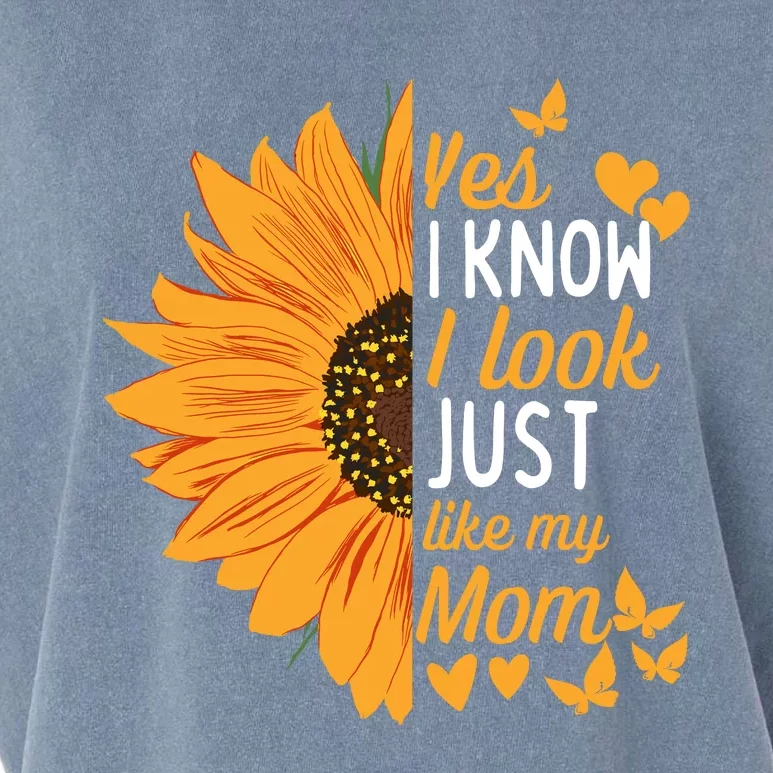 Yes I Know I Look Like My Mom Funny Daughter My Mom Print Garment-Dyed Women's Muscle Tee