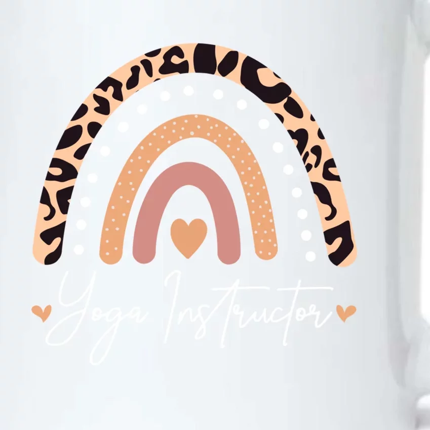 Yoga Instructor Leopard Rainbow Yoga Instructor Teacher Gift Black Color Changing Mug