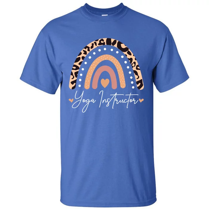 Yoga Instructor Leopard Rainbow Yoga Instructor Teacher Gift Tall T-Shirt