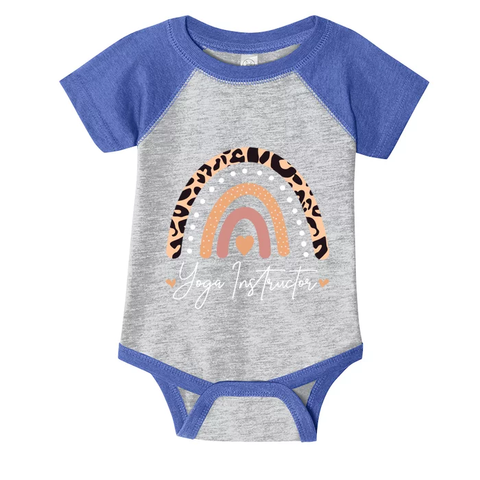 Yoga Instructor Leopard Rainbow Yoga Instructor Teacher Gift Infant Baby Jersey Bodysuit