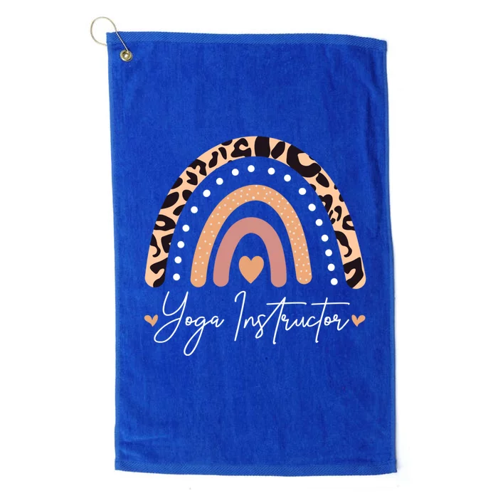 Yoga Instructor Leopard Rainbow Yoga Instructor Teacher Gift Platinum Collection Golf Towel