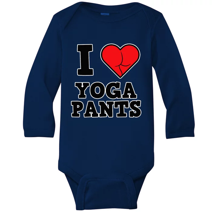 Yoga I Love Yoga Pants Baby Long Sleeve Bodysuit