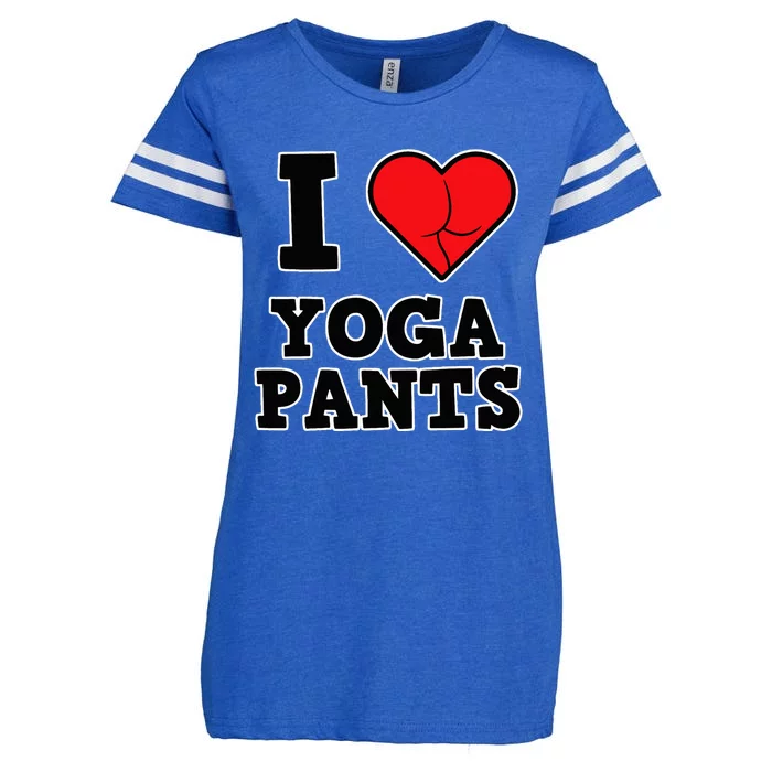 Yoga I Love Yoga Pants Enza Ladies Jersey Football T-Shirt