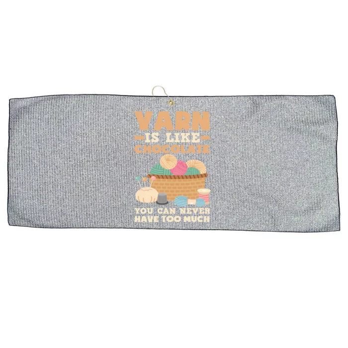 Yarn Is Like Chocolate You Can Never Have Too Much Meaningful Gift Knitter Gift Large Microfiber Waffle Golf Towel