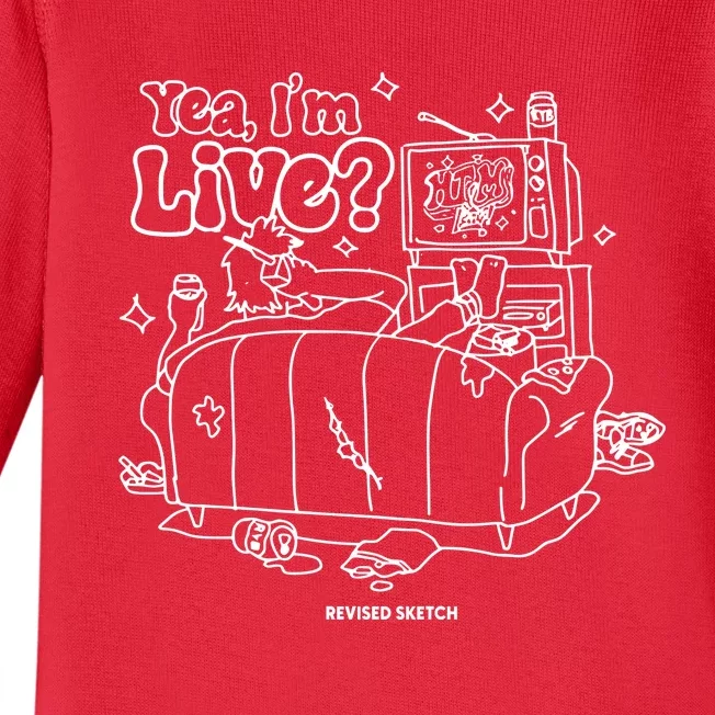 Yea IM Live Revised Sketch Baby Long Sleeve Bodysuit