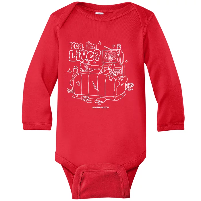 Yea IM Live Revised Sketch Baby Long Sleeve Bodysuit