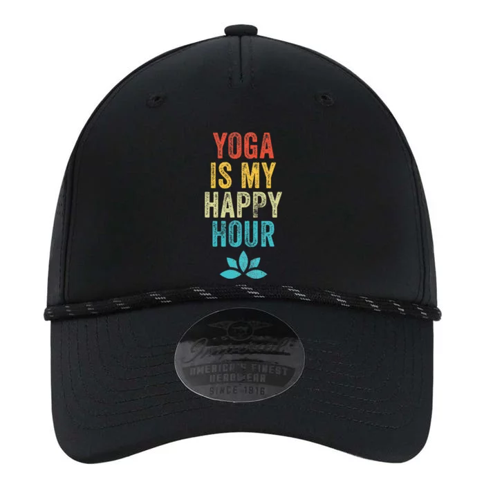 Yoga Is My Happy Hour Meme Vintage Funny Yoga Saying Performance The Dyno Cap