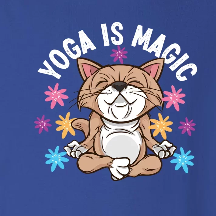 Yoga Is Magic Cat Design For Yoga Practitioners Funny Gift Toddler Long Sleeve Shirt