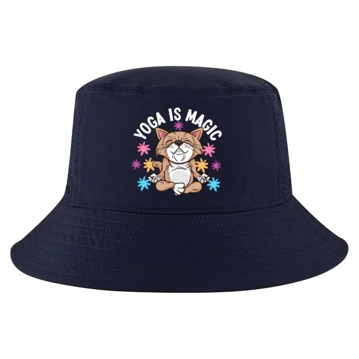 Yoga Is Magic Cat Design For Yoga Practitioners Funny Gift Cool Comfort Performance Bucket Hat