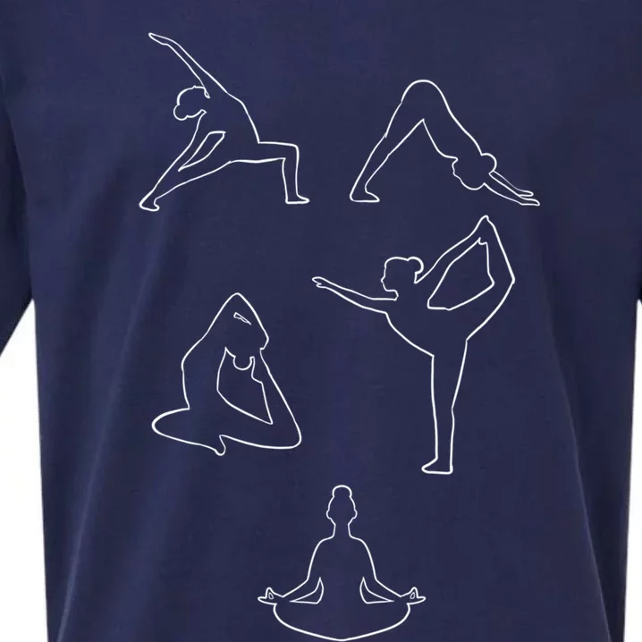 Yoga Instructor Meditation Yoga Poses Gift Sueded Cloud Jersey T-Shirt