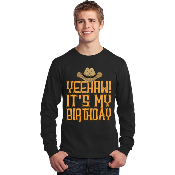 Yeehaw ItS My Birthday Western Cowboy Long Sleeve Shirt