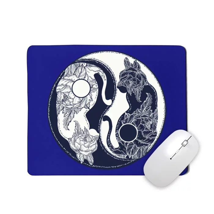 Yin Yang Cat Logo Mousepad