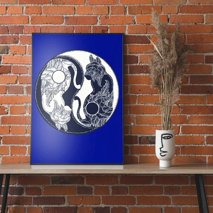 Yin Yang Cat Logo Poster