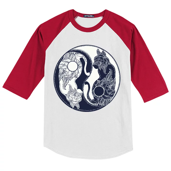 Yin Yang Cat Logo Kids Colorblock Raglan Jersey