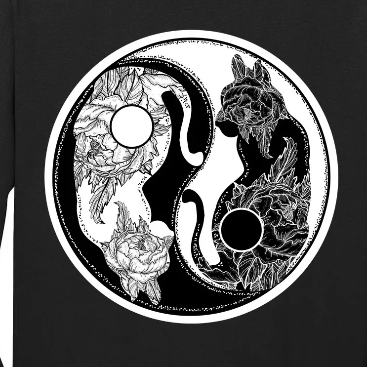 Yin-Yang Cats Tall Long Sleeve T-Shirt