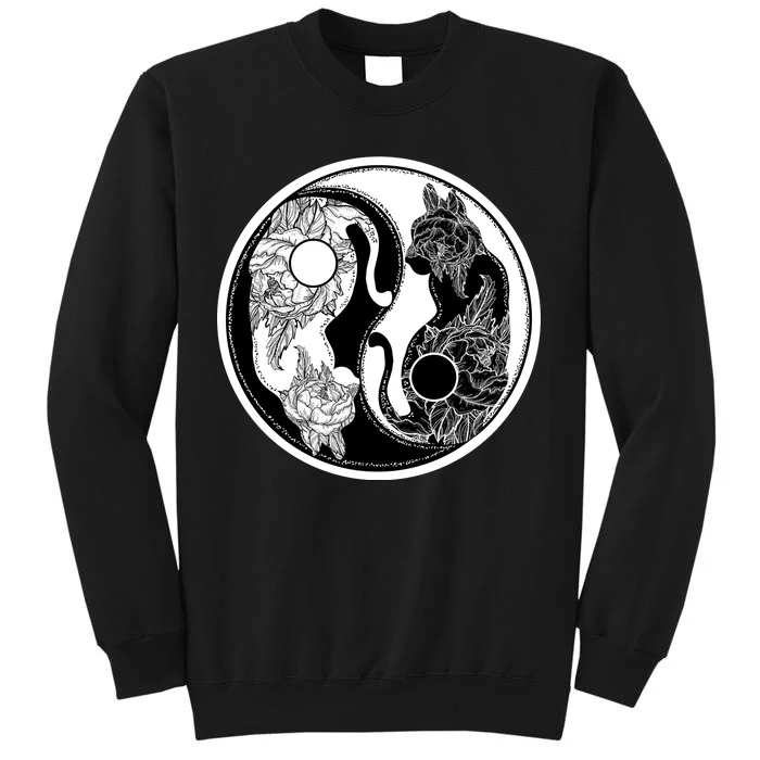 Yin-Yang Cats Tall Sweatshirt