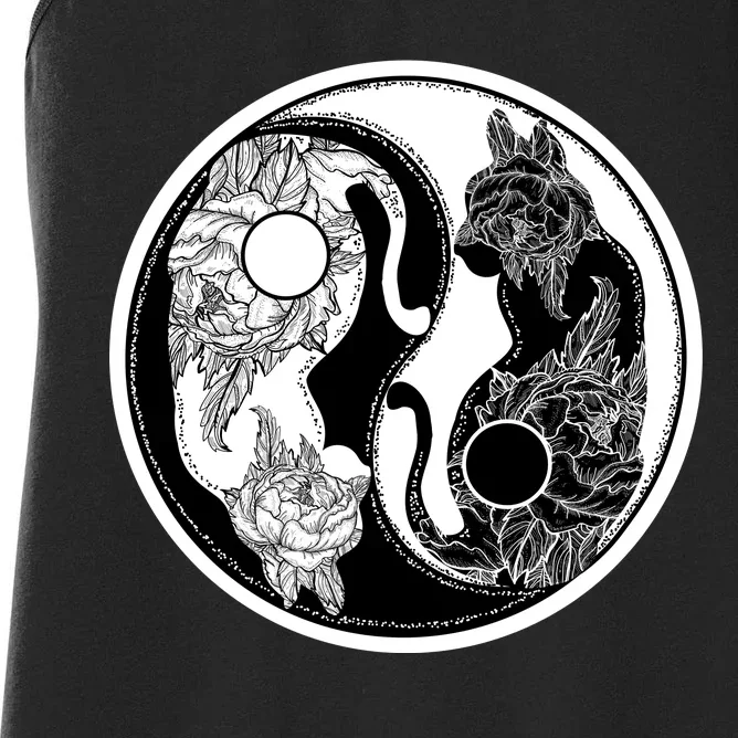 Yin-Yang Cats Women's Racerback Tank