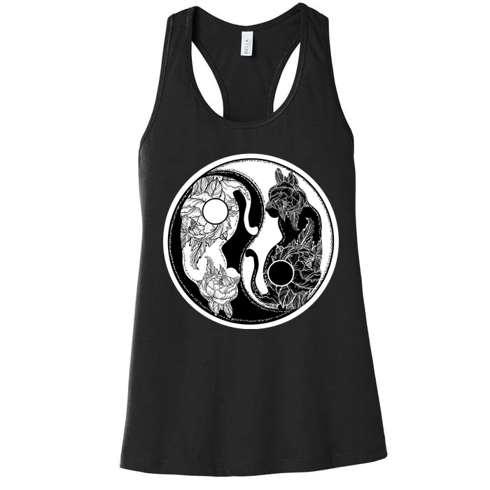 Yin-Yang Cats Women's Racerback Tank