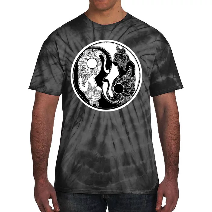 Yin-Yang Cats Tie-Dye T-Shirt