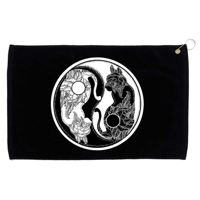 Yin-Yang Cats Grommeted Golf Towel