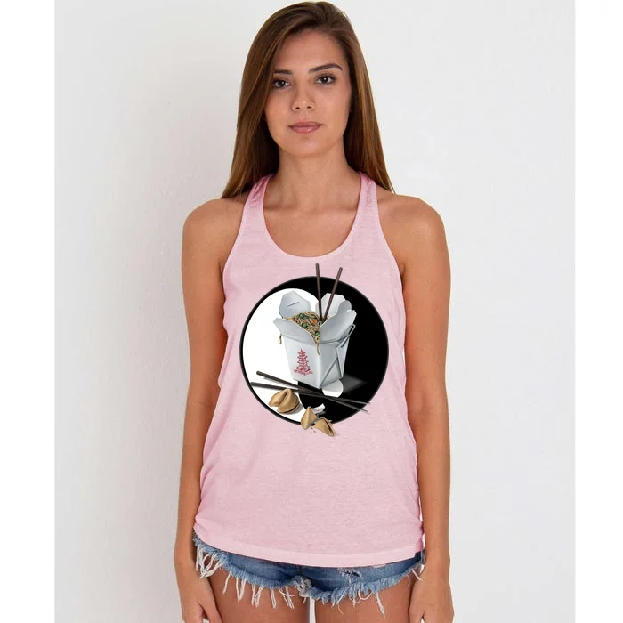 Yin Yang Takeout Chinese Women's Knotted Racerback Tank