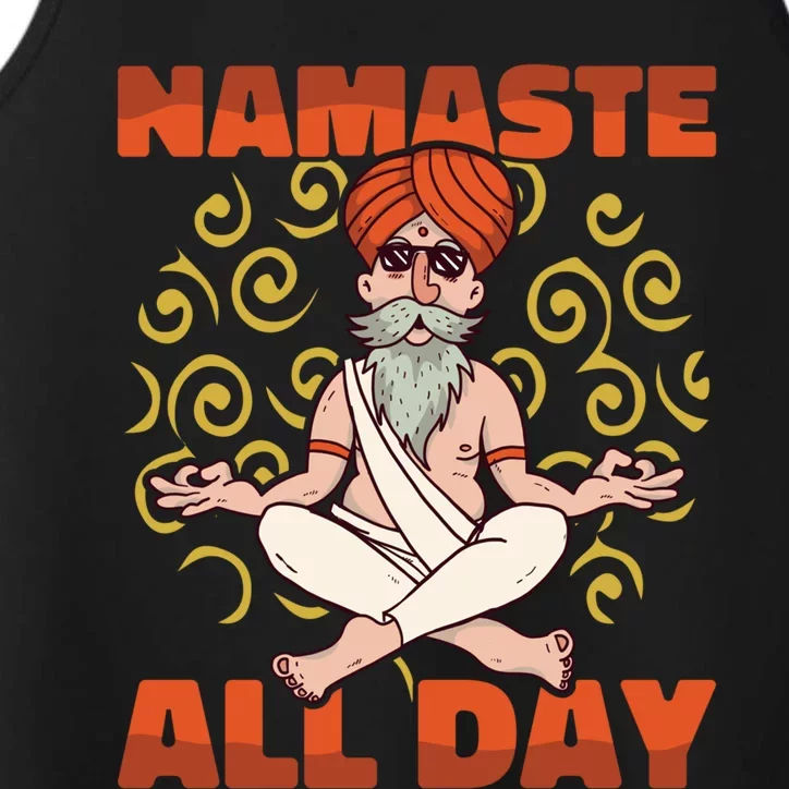 Yoga Instructor Namaste The Whole Day Meditation Yoga Gift Performance Tank