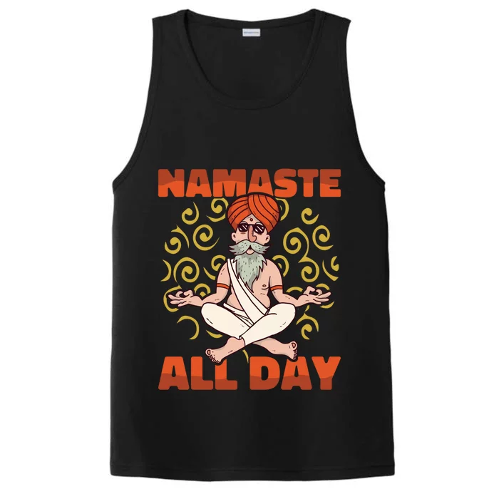 Yoga Instructor Namaste The Whole Day Meditation Yoga Gift Performance Tank