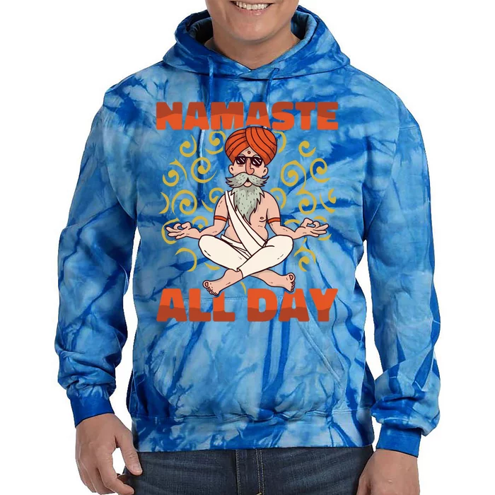 Yoga Instructor Namaste The Whole Day Meditation Yoga Gift Tie Dye Hoodie