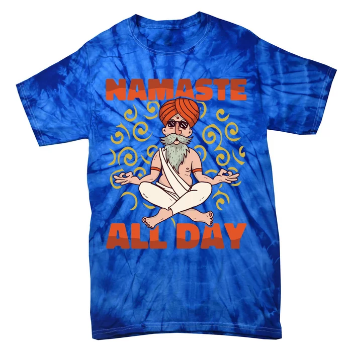 Yoga Instructor Namaste The Whole Day Meditation Yoga Gift Tie-Dye T-Shirt