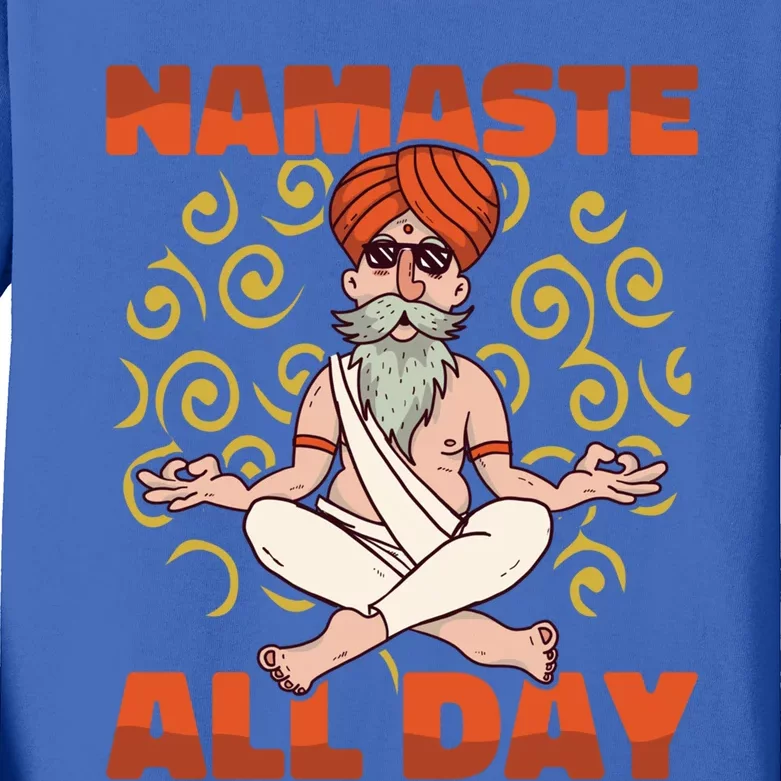 Yoga Instructor Namaste The Whole Day Meditation Yoga Gift Kids Long Sleeve Shirt