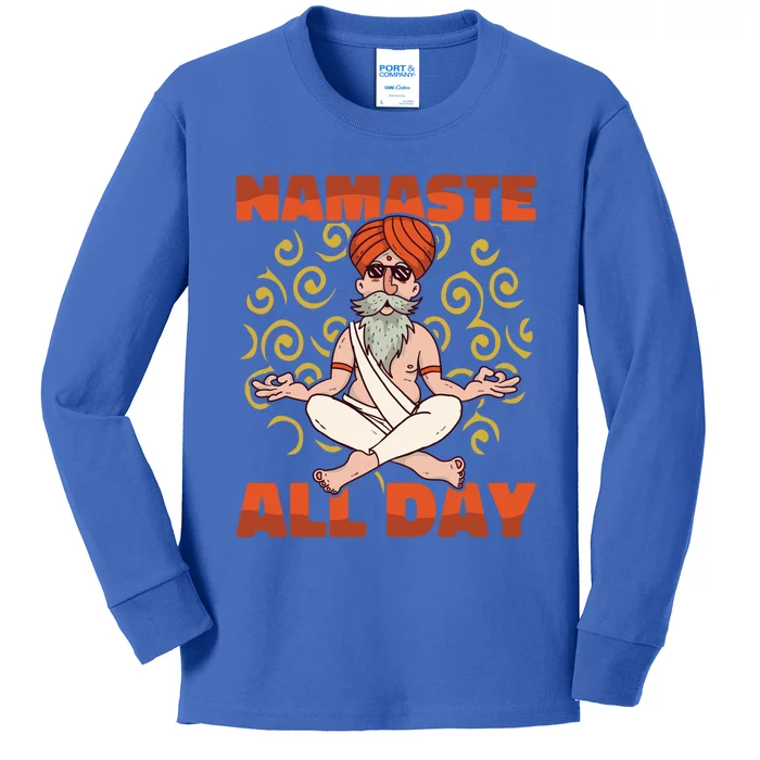 Yoga Instructor Namaste The Whole Day Meditation Yoga Gift Kids Long Sleeve Shirt