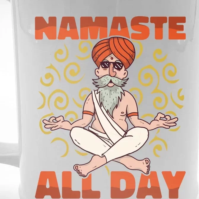 Yoga Instructor Namaste The Whole Day Meditation Yoga Gift Front & Back Beer Stein