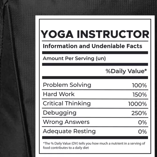 Yoga Instructor Nutrition Information Meaningful Gift City Backpack