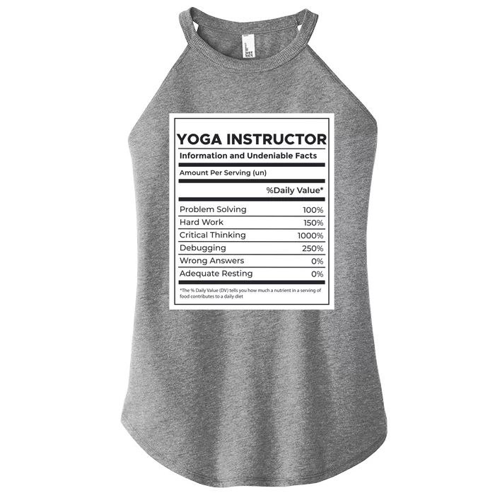 Yoga Instructor Nutrition Information Meaningful Gift Women’s Perfect Tri Rocker Tank