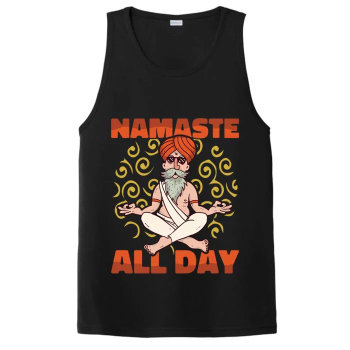 Yoga Instructor Namaste The Whole Day Meditation Yoga Cute Gift Performance Tank