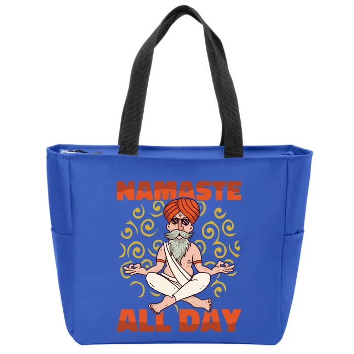 Yoga Instructor Namaste The Whole Day Meditation Yoga Cute Gift Zip Tote Bag