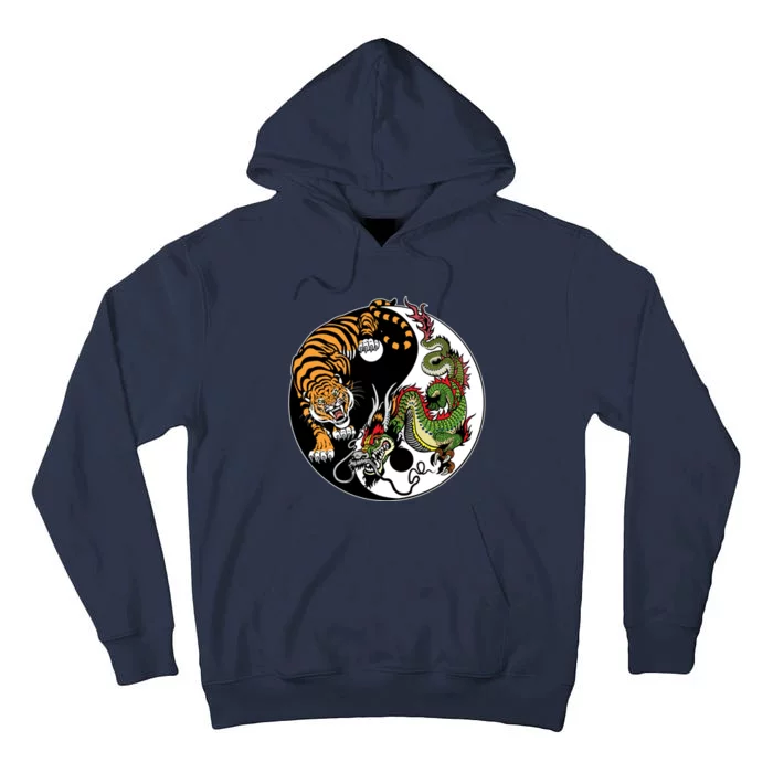 Ying Yang Tiger Dragon Tall Hoodie