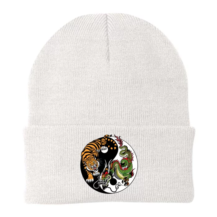 Ying Yang Tiger Dragon Knit Cap Winter Beanie