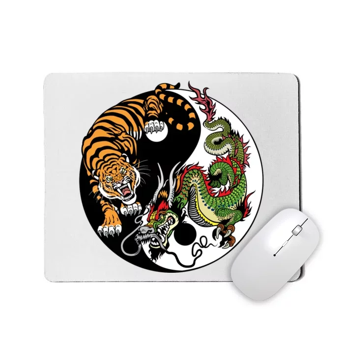 Ying Yang Tiger Dragon Mousepad