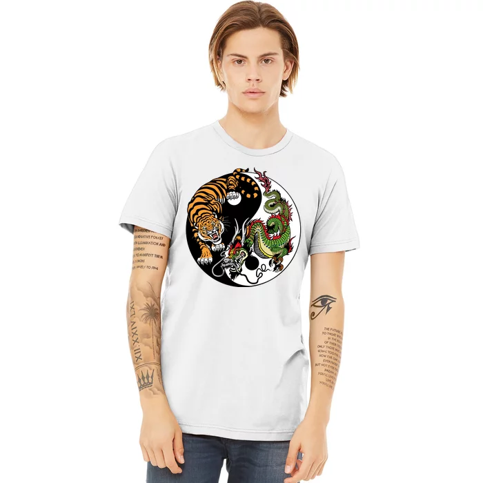 Ying Yang Tiger Dragon Premium T-Shirt