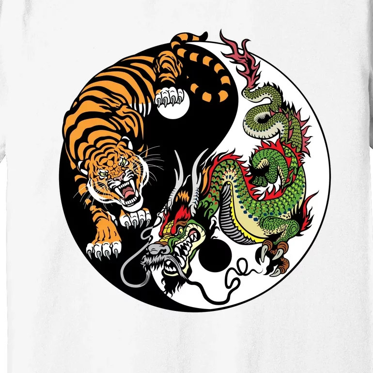 Ying Yang Tiger Dragon Premium T-Shirt